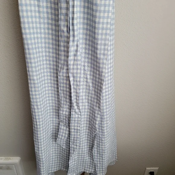 Reformation Weiss Linen Dress in Baguette Check size XS NWT